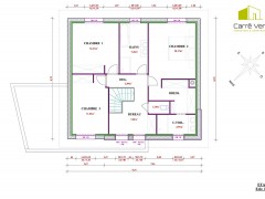 Plan 1 etage constructeur maisons nord 160 190