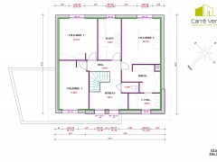 Plan 1 etage constructeur maisons nord 160 190
